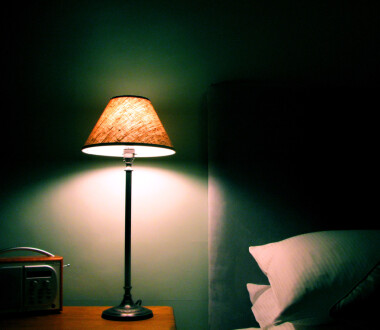 Pillows, Lamp and Radio