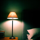 Pillows, Lamp and Radio