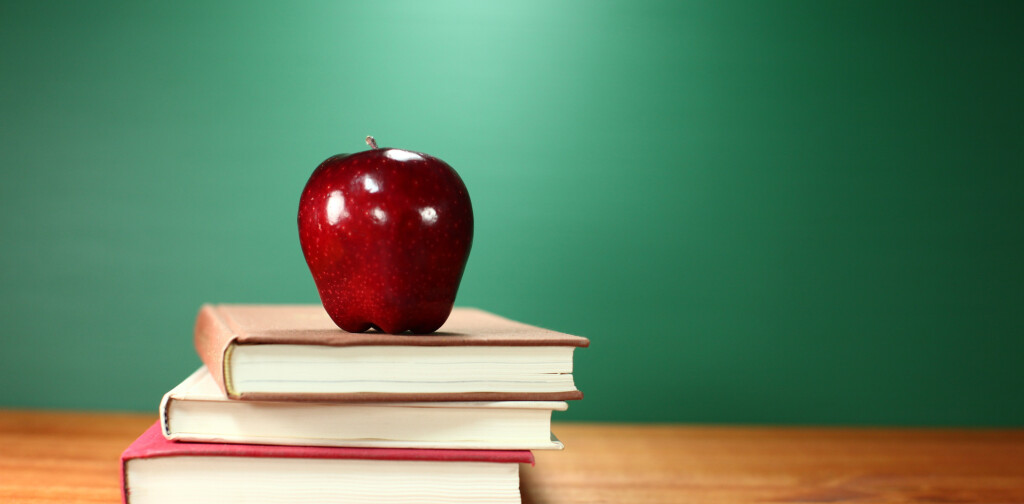 Stack of Books on A Desk for Back to School