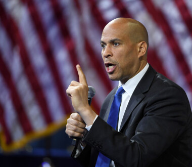 LAS VEGAS, NEVADA - OCTOBER 02:  Democratic presidential candidate and U.S. Sen. Cory Booker (D-NJ) speaks during the 2020 Gun Safety Forum hosted by gun control activist groups Giffords and March for Our Lives at Enclave on October 2, 2019 in Las Vegas, Nevada. Nine Democratic candidates are taking part in the forum to address gun violence one day after the second anniversary of the massacre at the Route 91 Harvest country music festival in Las Vegas when a gunman killed 58 people in the deadliest mass shooting in recent U.S. history.  (Photo by Ethan Miller/Getty Images)