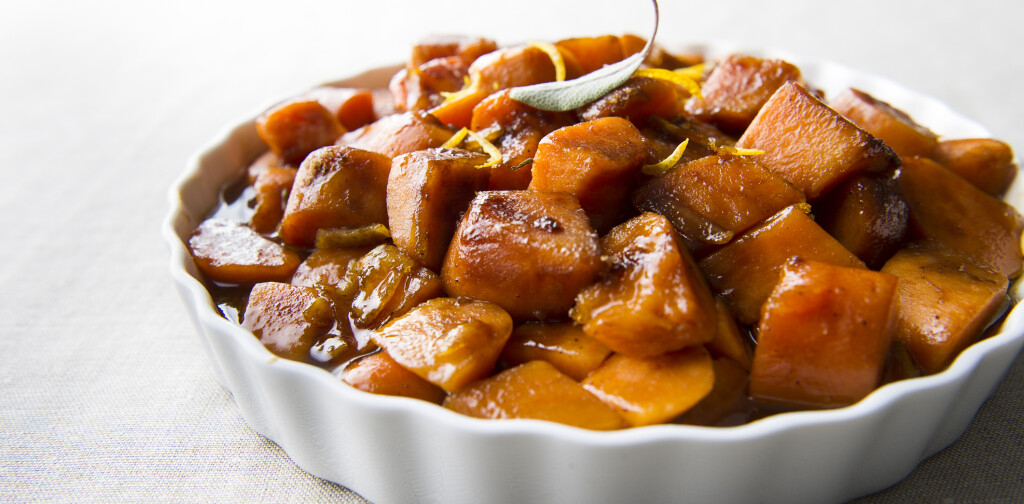 Plate of candied yams