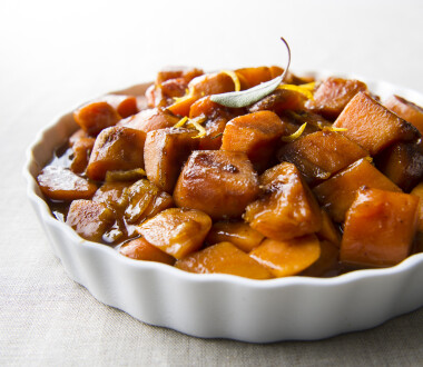 Plate of candied yams