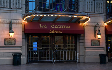 LAS VEGAS, NEVADA - MARCH 19: An entrance to the shuttered Paris Las Vegas is blocked off as parts of the Las Vegas Strip go dark as a result of the statewide shutdown due to the coronavirus continuing to spread across the United States on March 19, 2020 in Las Vegas, Nevada. On Tuesday, Nevada Gov. Steve Sisolak announced a statewide closure of all nonessential businesses, including all hotel-casinos on the Strip, for at least 30 days to help combat the spread of the virus. The World Health Organization declared the coronavirus (COVID-19) a global pandemic on March 11th. (Photo by Ethan Miller/Getty Images)