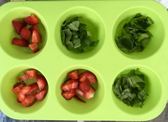 infused ice basil and berries